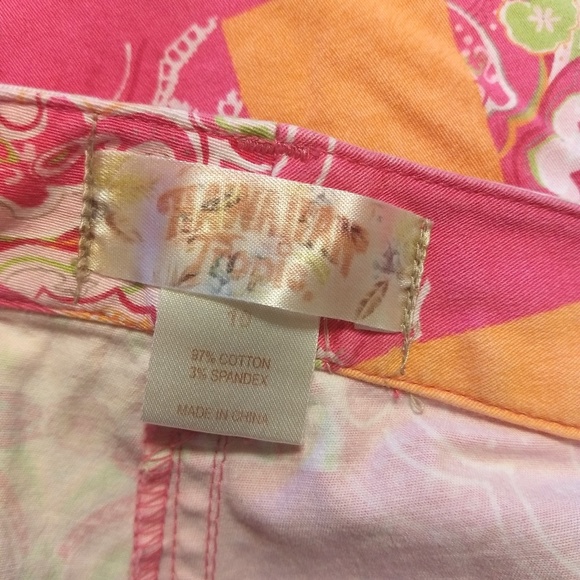 Hawaiian Tropic vintage crop Capri hi rise pants sz 10 *B8 - Picture 3 of 4